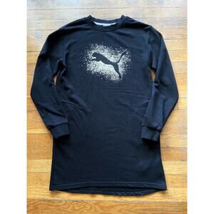 PUMA Black/Gold Sweatshirt Dress sz M